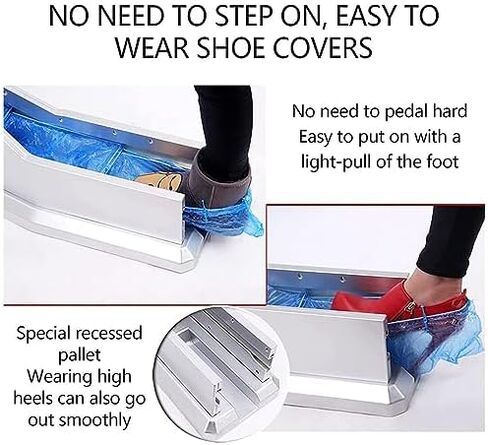 Automatic Shoe Cover Dispenser with 200 Disposable Plastic Covers, Portable Overshoes Machine for Cleanroom, Waterproof and Dustproof,for Home&Office in Saudi Arabia