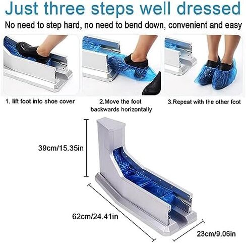 Automatic Shoe Cover Dispenser with 200 Disposable Plastic Covers, Portable Overshoes Machine for Cleanroom, Waterproof and Dustproof,for Home&Office in Saudi Arabia
