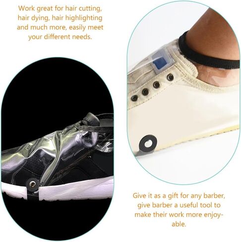 Holibanna Waterproof Hair Stylist Shoe Covers 2Pcs Large Size Haircut Shoes Cloth Protector for Barber Salon Anti-Wear Overshoes in Saudi Arabia