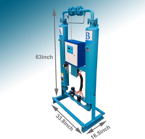 TECHTONGDA No-heat Adsorption Compressed Air Dryer Aluminum Oxide Adsorbent Double Cylinder Structure Moisture Impurities Remove 88cf/m in Saudi Arabia
