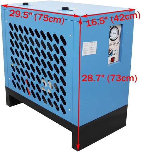 88CFM Compressed Air Dryer Refrigerated Type 110V 1000W Refrigerated Air Dryer Compressed ZG1'' Interface Pipe Diameter For 20HP Air Compressor in Saudi Arabia