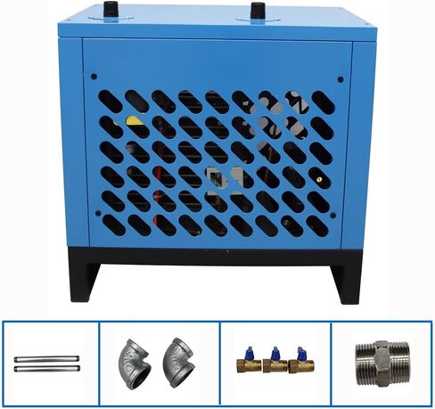 230CFM Compressed Air Dryer Refrigerated Type 220V 1000W Refrigerated Air Dryer Compressed ZG1.5'' Interface Pipe Diameter For 50HP Air Compressor in Saudi Arabia