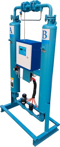 10FW Thermal-free Adsorption Air Compressor Dryer 110V 100W Inlet and Outlet Ports Threaded Pipe Size 1'' For 7.5-11KW Air Compressor in Saudi Arabia