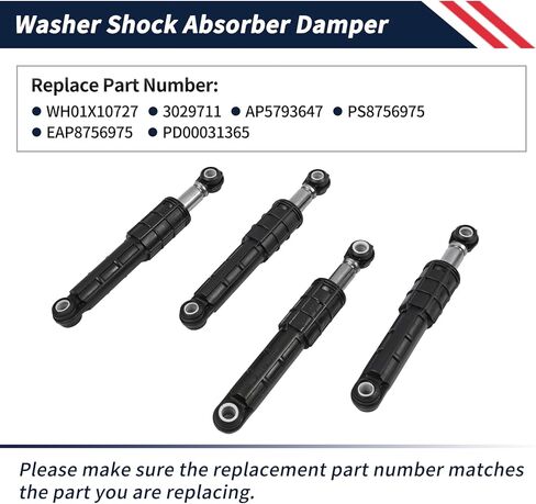 Washer Shock Absorber Damper Assembly 4PCS WH01X10727 Compatible with GE Washing Machine Replace 3029711 AP5793647 PS8756975 EAP8756975 PD00031365 in Saudi Arabia