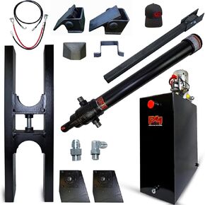 12K -120" 30+ Ton Lifting Capacity - Telescopic Dump Trailer Hydraulic Cylinder | Standard Kit | - 120" Stroke - Fits 12-16' Dump Body (EF-12-120-SK) in Saudi Arabia