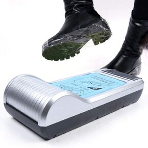 Automatic Shoe Cover Dispenser Machine | Grey Hands-Free Shoe Film Applicator (Fits Up to Men's Size 12) | Space-Saving ABS Design | 400 Uses/Roll | Multi-Scenario Use for Home, Hospital in Saudi Arabia