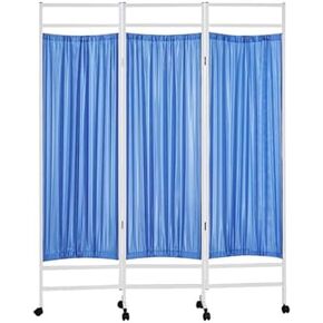 Portable 4-Panel Medical Room Divider on Wheels, 6ft Privacy Partition for Hospitals & Offices, Green Color, Mobile Privacy Shield, Space Separator in Saudi Arabia