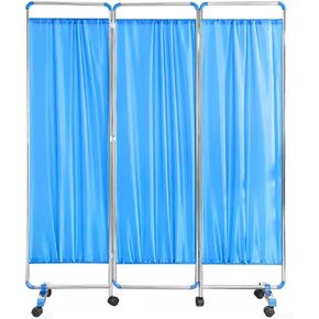 Mobile Medical Privacy Screen Room Divider, 3-6 Panels with Wheels, 6ft High Metal Frame, Ideal for Beauty Salons, Hospitals, and Dormitories - 3-Panel Size in Saudi Arabia
