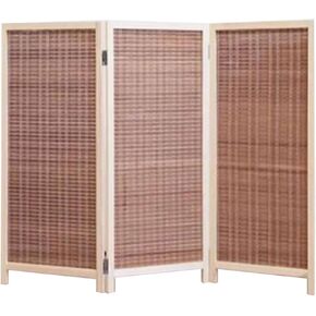 3/4/5/6 Panel Folding Privacy Screen,Indoor Wooden Partition,Individual Privacy Screen Made of Hand-Woven Rattan(4 Panels) in Saudi Arabia