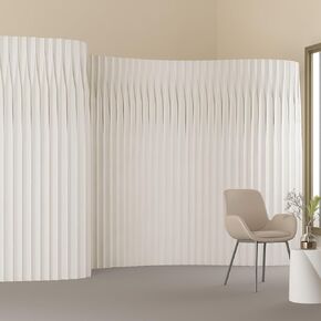 Multifunctional Folding Kraft Paper Room Divider - Freestanding Wall Partition for Living Rooms, Offices, Beauty Salons, Privacy Screen, Space Saver, Stylish Decor in Kuwait