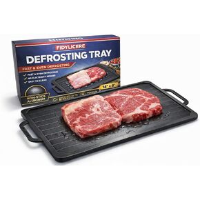 Defrosting Tray for Frozen Meat, Quick Thaw Plate for Steak, Chicken & Fish - Rapid Aluminum Thawing Board, Natural Meat Defroster Kitchen Gadget in Saudi Arabia