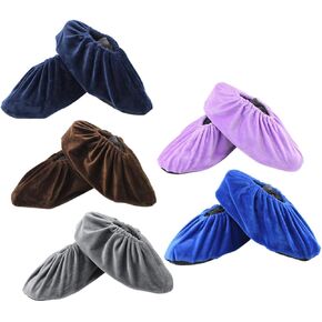 Luxshiny 5Pairs Washable Reusable Overshoes with Skid Design for Comfortable Footwear Protection for Indoor Use and Keeping Floors Clean in Kuwait