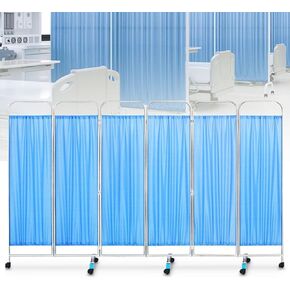 6-Panel Medical Privacy Screen on Wheels, 6ft Tall Folding Room Divider, Rolling Privacy Partition for Clinics, Exam Rooms, Space-Saving Temporary Fence in Saudi Arabia