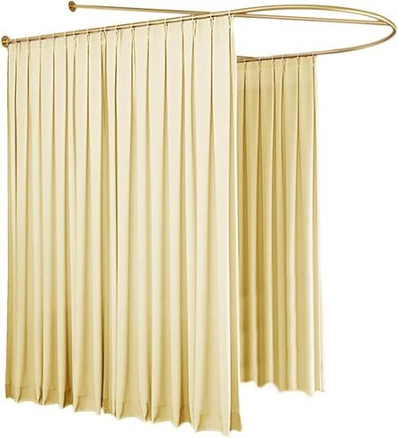 This Privacy Partition Curtain Rods, U-Shaped Long Support Rod Room Partition Tracks, Suitable for Fitting Rooms, Beauty Salons, Bedrooms and Hospitals(Yellow,100x230cm) in Saudi Arabia