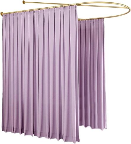 This Privacy Partition Curtain Rods, U-Shaped Long Support Rod Room Partition Tracks, Suitable for Fitting Rooms, Beauty Salons, Bedrooms and Hospitals(Yellow,100x230cm) in Saudi Arabia