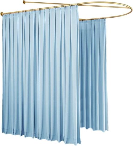 This Privacy Partition Curtain Rods, U-Shaped Long Support Rod Room Partition Tracks, Suitable for Fitting Rooms, Beauty Salons, Bedrooms and Hospitals(Yellow,100x230cm) in Saudi Arabia
