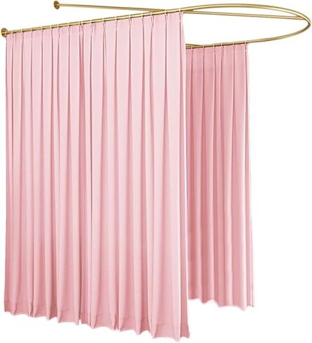 This Privacy Partition Curtain Rods, U-Shaped Long Support Rod Room Partition Tracks, Suitable for Fitting Rooms, Beauty Salons, Bedrooms and Hospitals(Yellow,100x230cm) in Saudi Arabia