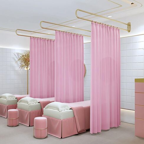 This Room Divider Curtains Kit for Privacy Protection, Beauty Salon Partition Curtains, Hospital Clinic Curtain Privacy Screen, for Beauty Salons, Shared Room Bedroom,White in Saudi Arabia