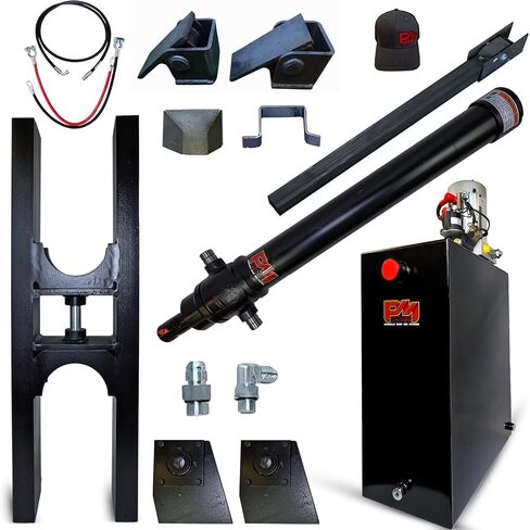 12K -120" 30+ Ton Lifting Capacity - Telescopic Dump Trailer Hydraulic Cylinder | Standard Kit | - 120" Stroke - Fits 12-16' Dump Body (EF-12-120-SK) in Saudi Arabia