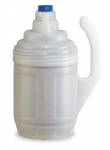 Justrite 12009 Polyethylene Safety Jacket, 6" OD x 14" Height, Translucent, for 1 Gallon Bottles in Saudi Arabia