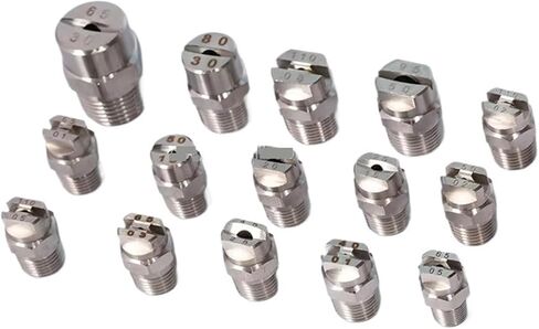 High Pressure Stainless Steel Flat Fan Spray Nozzle 1/8 Inch BSPT - Adjustable Flow Rate & Angle for Precision Spraying(1/8 11030) in Saudi Arabia