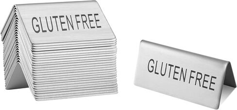 Restaurantware 3 x 1.18 x 1.38 Inch Stainless Steel Table Top Decaf Sign - 1 Count - Double-Sided Decaf Tent Sign, Rust-Resistant, Easy-to-Clean - Silver Table Label for Restaurants, and Events in Saudi Arabia