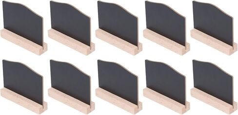 Mini Tabletop Chalkboard Signs, 10 Sets Double Sided Small Buffet Chalkboards with Wooden Base, for Bar Restaurant Cafe Home Decor in Saudi Arabia