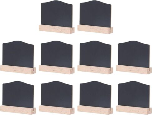 Mini Tabletop Chalkboard Signs, 10 Sets Double Sided Small Buffet Chalkboards with Wooden Base, for Bar Restaurant Cafe Home Decor in Saudi Arabia