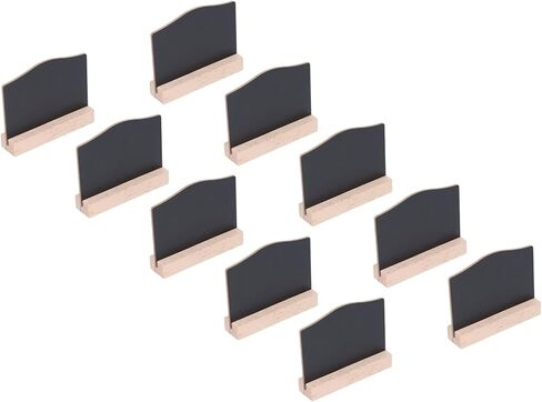 Mini Tabletop Chalkboard Signs, 10 Sets Double Sided Small Buffet Chalkboards with Wooden Base, for Bar Restaurant Cafe Home Decor in Saudi Arabia