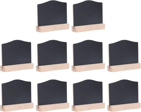 Mini Tabletop Chalkboard Signs, 10 Sets Double Sided Small Buffet Chalkboards with Wooden Base, for Bar Restaurant Cafe Home Decor in Saudi Arabia