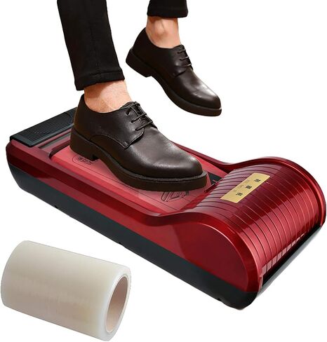 Automatic Shoe Cover Dispenser, Foil Covering Device, and Easy-to-use Shoe Cover Wearer, Suitable for Home and Business (Rose) in Saudi Arabia