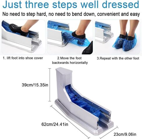 Lazy Shoe Cover Machine, Automatic Shoe Cover Dispenser, Capacity 50 Shoe Covers, No Electricity Required, for Cleanroom, Waterproof and Dustproof in Saudi Arabia
