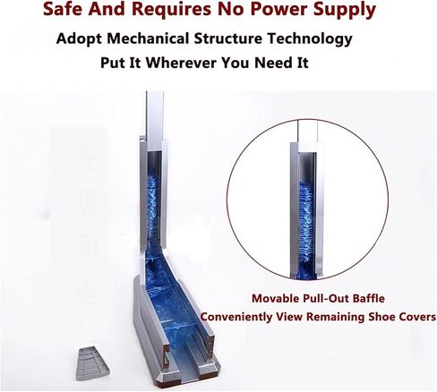 Automatic Shoe Cover Dispenser, Portable Overshoes Machine, No Electricity Required, Capacity 100 Shoe Covers, for Home, Office, in Saudi Arabia