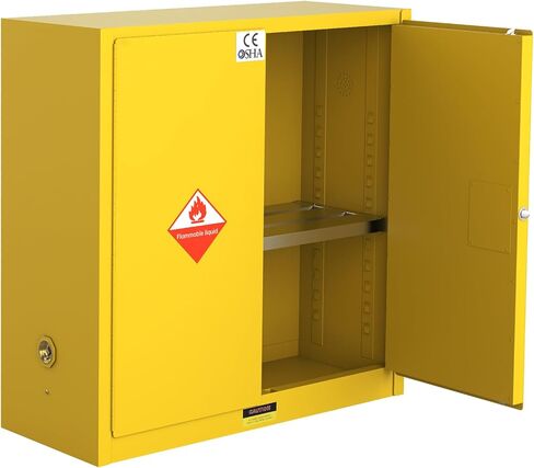 Vohala Flammable Storage Cabinet 90 Gallon, 42.9" W x 18.1" D x 65.0" H Fire Cabinet, Tall Double-Wall Hazardous Storage Cabinet for Chemical Storage, Industrial Safety Cabinet in Saudi Arabia