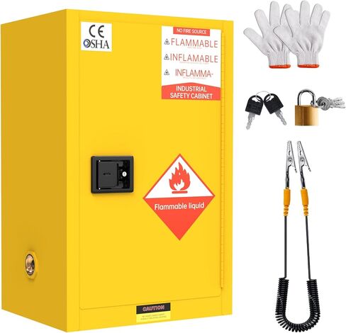 Vohala Flammable Storage Cabinet 90 Gallon, 42.9" W x 18.1" D x 65.0" H Fire Cabinet, Tall Double-Wall Hazardous Storage Cabinet for Chemical Storage, Industrial Safety Cabinet in Saudi Arabia