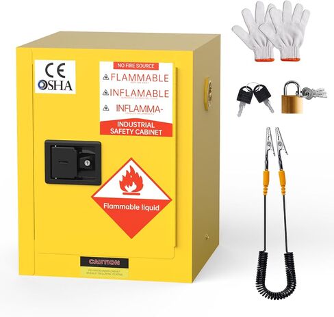 Vohala Flammable Storage Cabinet 90 Gallon, 42.9" W x 18.1" D x 65.0" H Fire Cabinet, Tall Double-Wall Hazardous Storage Cabinet for Chemical Storage, Industrial Safety Cabinet in Saudi Arabia