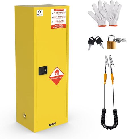 Vohala Flammable Storage Cabinet 90 Gallon, 42.9" W x 18.1" D x 65.0" H Fire Cabinet, Tall Double-Wall Hazardous Storage Cabinet for Chemical Storage, Industrial Safety Cabinet in Saudi Arabia