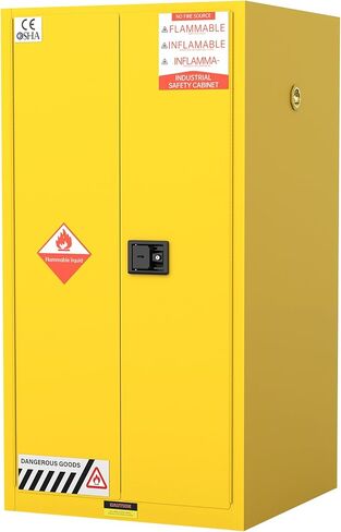 Vohala Flammable Storage Cabinet 90 Gallon, 42.9" W x 18.1" D x 65.0" H Fire Cabinet, Tall Double-Wall Hazardous Storage Cabinet for Chemical Storage, Industrial Safety Cabinet in Saudi Arabia