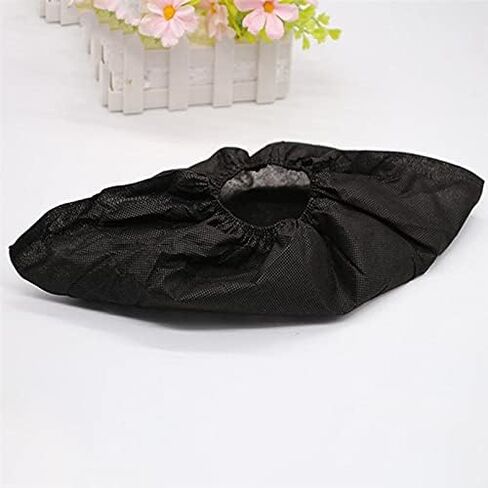 100Pcs Black Disposable Carpet Carpet Non Slip Medical Dustproof Indoor Medical Shoe Coverss Thick Nonwoven in Saudi Arabia