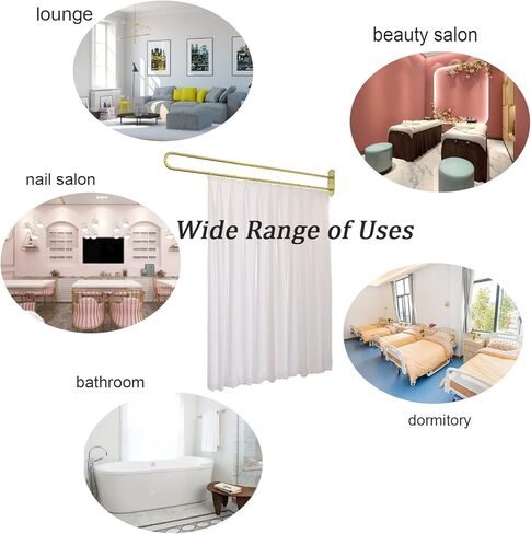 This Room Divider Curtains Kit for Privacy Protection, Beauty Salon Partition Curtains, Hospital Clinic Curtain Privacy Screen, for Beauty Salons, Shared Room Bedroom,White in Saudi Arabia
