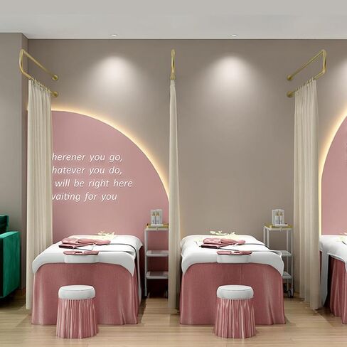 This Room Divider Curtains Kit for Privacy Protection, Beauty Salon Partition Curtains, Hospital Clinic Curtain Privacy Screen, for Beauty Salons, Shared Room Bedroom,White in Saudi Arabia