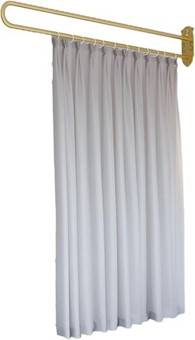 This Beauty Salon Room Partition Curtain, U-Shaped Support Rod Track System with Light-transmitting Privacy Partition Curtain for Beauty Salon, Clinic, Shared Bedroom(White,230cm/1PCS) in Saudi Arabia