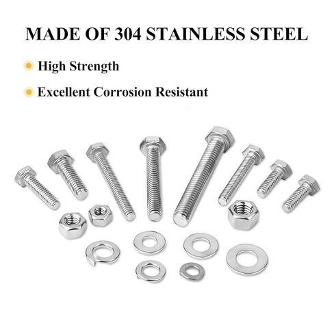 212Pcs Nuts and Bolts Assortment kit,1/4-20, 5/16-18, 3/8-16 Stainless Steel Machine Screws Set，Assorted Bolts Nuts and washers kit with case in Saudi Arabia