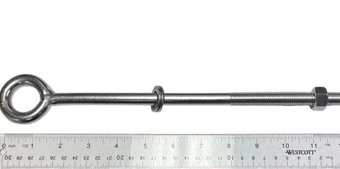 US STAINLESS Stainless Steel 316 Eye Bolt 1/2" x 14" UNC (1/2"-13 Pitch) Short Thread Marine Grade in Saudi Arabia