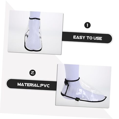 MERRYHAPY Reusable Transparent Barber Shoe Covers Durable PVC Protection for Hair Stylists Home Use Breathable Design for Salon and Spa Settings in Saudi Arabia