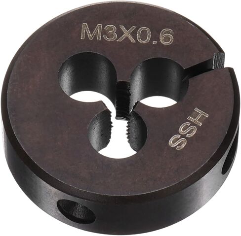 M5 × 0.75 قالب مستدير قابل للتعديل باليد اليمنى آلة مترية ملولبة عالية السرعة من الفولاذ لقطع الخيوط من الفولاذ الكربوني، سبائك الصلب، الفولاذ المقاوم للصدأ، النحاس، الألومنيوم in Kuwait