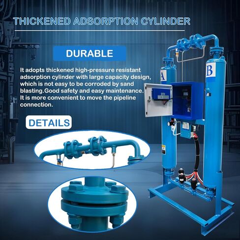 53CFM Adsorption Compressed Air Dryer Non-heat Adsorption Drying Machine for 7.5-11KW Air Compressors 110V in Saudi Arabia