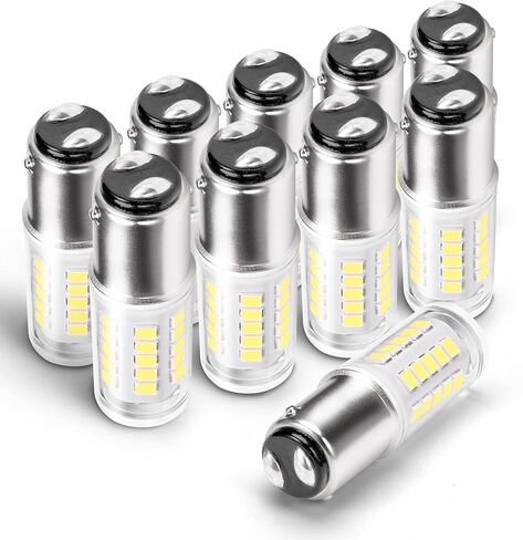 1156 BA15S LED Bulbs 12-24V, 1141 1003 7506 6000K Daylight White, Low Voltage Bayonet Single Contact, 5W 500LM Replacement For RV Landscape Interior Lights Camper Marine Boat Trailer Lights, 4Pack in Saudi Arabia