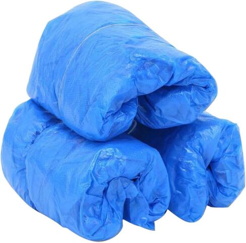 100Pcs Disposable Non-Woven Shoe Covers Waterproof Non-Slip Indoor Protective Footwear Covers Thickened Breathable Material for Dust Prevention and Floor Protection in Saudi Arabia