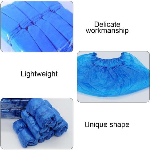 100Pcs Disposable Non-Woven Shoe Covers Waterproof Non-Slip Indoor Protective Footwear Covers Thickened Breathable Material for Dust Prevention and Floor Protection in Saudi Arabia